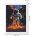 thumbnail image 2 of Diamond Art Kits for Adults, Astronaut Cosmic RainbowDiamond Painting Kits for Beginners, Frameless Round 5D Full Drill Diamonds Art Gem Art Crafts Home Decor Gifts, 2 of 8