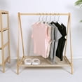 thumbnail image 2 of golytefs Wood Clothes Rack Foldable Clothing Rack Garment Rack For Entryway And Bed Room, 2 of 9
