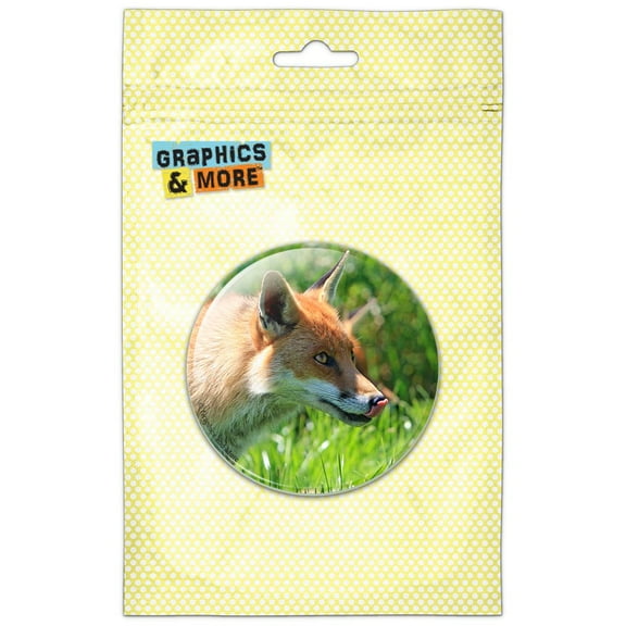 Fox Tongue Out Pinback Button Pin Badge
