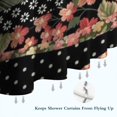 thumbnail image 6 of Pioneer Flower Floral Print Pattern Shower Curtain 84"x72" ,Bathroom Decorative Shower Curtains Set with 12 Hooks,Modern Waterproof Washable Shower Curtain, 6 of 6