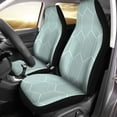 thumbnail image 1 of RYLABLUE Set of 2 Car Seat Covers Color Geometric Abstract Hexagonal Modern Light Blue and White Universal Auto Front Seats Protector Fits for Car,SUV Sedan,Truck, 1 of 5
