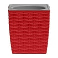 thumbnail image 1 of Square Flower Pot Creative Woven Rattan Plastic Flower Pot Lazy Automatic Water Absorbent Green Flower Pot Gardening, 1 of 9