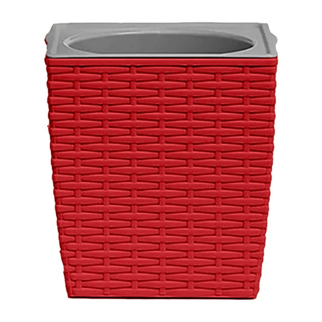 Square Flower Pot Creative Woven Rattan Plastic Flower Pot Lazy Automatic Water Absorbent Green Flower Pot Gardening