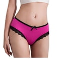 thumbnail image 5 of Xucatan Women's Low Rise Floral Embroidered Bow Bikini Panties, Scalloped Underwear, Soft Stretchy Breathable Feminine Briefs, Romantic Style Hipster Panties for Women, Daily Wear Panties Gift, 5 of 6