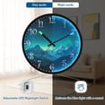 thumbnail image 5 of Voice Activated Clock with Glow Light 12 Inch Large Silent Wall Clock Battery Operated for Home Decor Beautiful Night Sky, 5 of 8