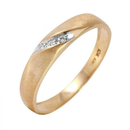 Foreli 0.02CTW Diamond 10K Yellow Gold Ring W Cert