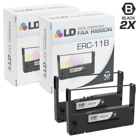 LD Compatible Ribbon Cartridge Replacements for Epson ERC-11 (Black  2-Pack)