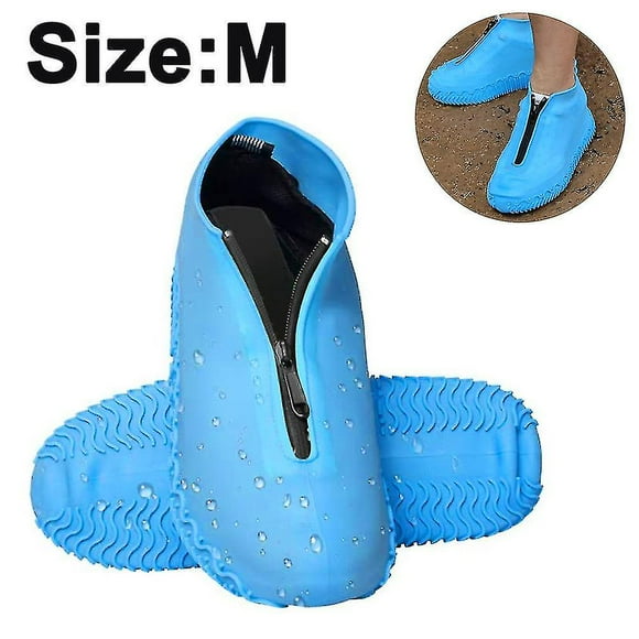 Waterproof Silicone Shoe Covers, Reusable Foldable Not-slip Rain Shoe Covers With Zipper,shoe Protectors Overshoes Rain Galoshes For Kids,men And Wome
