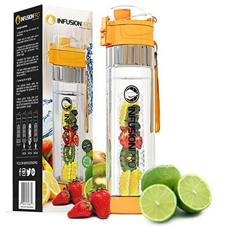 

Infuser Water Bottle - Fruit Infused Water Bottle Infuser Drop Proof and Durable - Infusion Cup Recipes with Detox Benefits