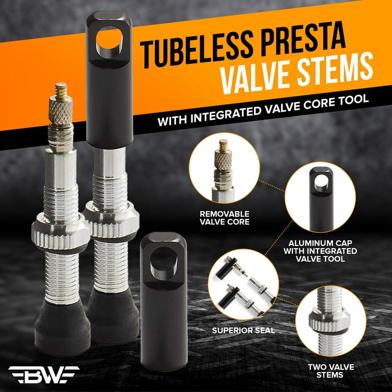 BW Valve Stem with Core Removal Tool Presta Tubeless Tire Sealant