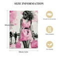 thumbnail image 2 of PIKWEEK African American Women Canvas Wall Art Fashion Women Art Pink Paris Theme Room Decor Abstract Minimalist Painting For Home Office Desk Workspace Bedroom Living Room Decor Ready To Hang, 2 of 5