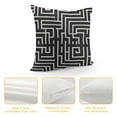 thumbnail image 4 of Nawypu  Premium Decorative Throw Pillow Case African MUD Cloth Print Bogolan Black Tribal Pattern Heavy Weight Fabric Cushion Cover, 4 of 5