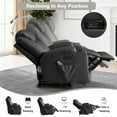thumbnail image 6 of Power Recliner Chair with Heat and Massage for Adults Home Theater Seating with LED Lights Cup Holders Usb Port Recliner Sofa for Living Room, 6 of 8