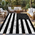 thumbnail image 2 of Black American Flag Outdoor Rug 3x5 Ft - Reversible Patio Rug Outdoor Camping Rugs, Vintage USA Flag Washable Indoor Outdoor Area Rugs, Non-Slip Outdoor Carpet Runner for Deck/Porch, 2 of 8