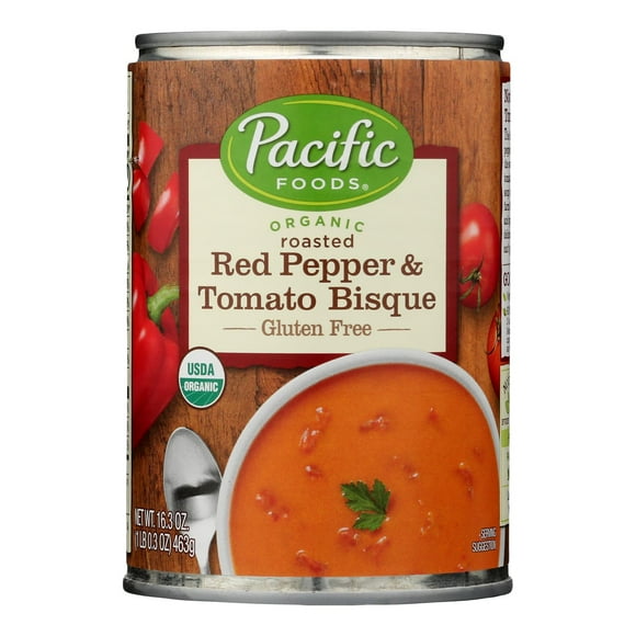 Pacific Foods - Bisque Tom Rst Rd Pepper - Caisse de 12-16,3 OZ