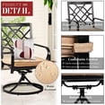 thumbnail image 5 of SOLAURA 7 Piece Outdoor Patio Dining Set, Metal Furniture Set: Rectangular Dining Table with Umbrella Holes & 6 Swivel Chairs for Backyard, Garden, Balcony, 5 of 9