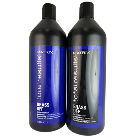 Matrix Total Results Brass Off Shampoo and Conditioner, 33.8 oz Ea