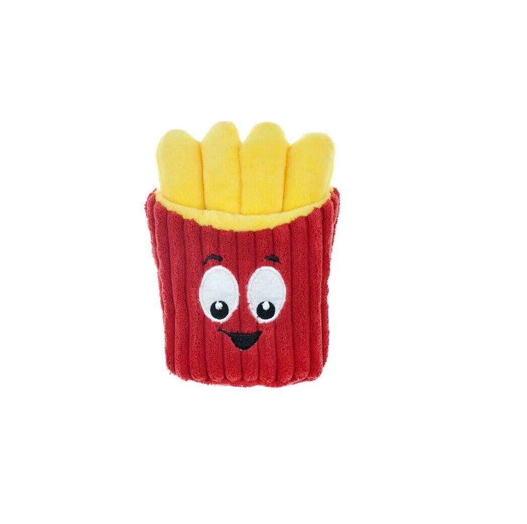 Plush Squeaker Toys for Small to Medium Dogs Food Junkies Funny Snack Characters (Full Set - All 9 Toys)