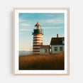 thumbnail image 2 of West Quoddy Head Lighthouse, Lubec - Lubec Maine Photography Lighthouse Coastal Scenic Landscape Vintage Architecture Rustic Unframed Wall Art Print 9 x 12 inches, 2 of 13