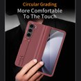thumbnail image 4 of Slim Case for Samsung Galaxy Z Fold 6 [Built-in Screen Protector], Finger Ring Buckle Kickstand PU Leather [Comfortable Touch] Cover, Shockproof Full Protective Case for Galaxy Z Fold 6, Red, 4 of 8
