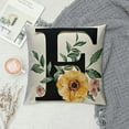thumbnail image 2 of Floral Monogram Letter Sunflower Throw Pillow Case Customize Floral Initial Pillow Sham Christmas Greeting Throw Pillow Cases for Couch Sofa Bed Patio Home, 2 of 5