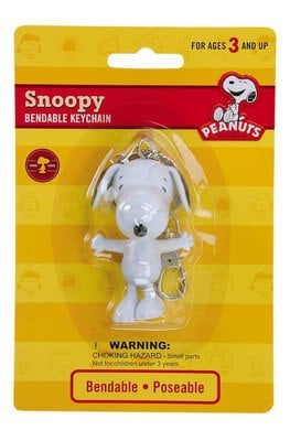 CUTE LITTLE PEANUTS SNOOPY FLASHLIGHT LED NIGHT LIGHT KEYCHAIN WITH SOUND 