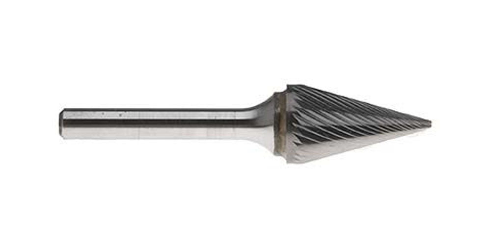 SM6 Cone Pointed End Carbide Burr Die Grinder Bit Single Cut