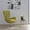 Green Fabric, variant on Merrick Lane High Back Egg Style Lounge Chair in Aqua Fabric Upholstery With 360° Swivel Chrome Base