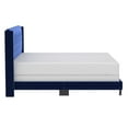 thumbnail image 2 of Modern Velvet Upholstered 78" King Bed in Blue, 2 of 7