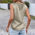 thumbnail image 4 of Lumtrix Silk Satin Tank Top for Women 2026 Summer Spring V Neck Sleeveless Work Blouses Business Casual Loose Shirt Light Green 2XL, 4 of 4