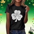 thumbnail image 2 of Womens St Patricks Day Shirt Crewneck Short Sleeve Tops for Women Green Womens Shirt Women's T Shirts Graphic Tshirts Shirts for Women, 2 of 4