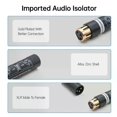 thumbnail image 3 of Professional Audio Noise Isolator Signal Isolation Stereo Splitter Filter Karon Male to XLR Female to Female, 3 of 5