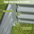 thumbnail image 3 of Domi Galvanized Raised Garden Bed ,Large Metal Planter Box for Growing Vegetables, Fruits, and Flowers Outdoors, Silver Design, 8x4x2ft, 3 of 8