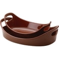 thumbnail image 2 of Rachael Ray Bubble &amp; Brown Stoneware Oval 1.25 qt. &amp; 2.25 qt. Baker, 2 of 2