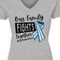 thumbnail image 4 of Inktastic Our Family Fights Together ALS Awareness Women's V-Neck T-Shirt, 4 of 5