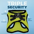 thumbnail image 3 of Voyager Step-in Air All Weather Mesh Harness and Reflective Dog 5 ft Leash Combo with Neoprene Handle, for Small, Medium and Large Breed Puppies - Lime/Black Trim, Medium, 3 of 9