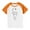 E033-Orange, variant on hengsof Girls Fashion Raglan Sleeve Short Sleeve T-Shirt, Summer Children Cute Print Pattern Round Neck Casual Comfortable Shirt