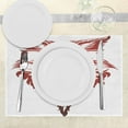 thumbnail image 3 of Ambesonne Fox Place Mats Set of 4, Patterned Animal, Standard Size, Dark Coral Green White, 3 of 6