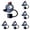 Grey-2, variant on Halloween Straw Covers Caps for Cups 6 Pack Silicone Cat Ghost Pumpkin Skull Design Reusable Drinking Straw Topper Funny Tumbler Accessories Decorations Gifts Boo Basket Items Essentials