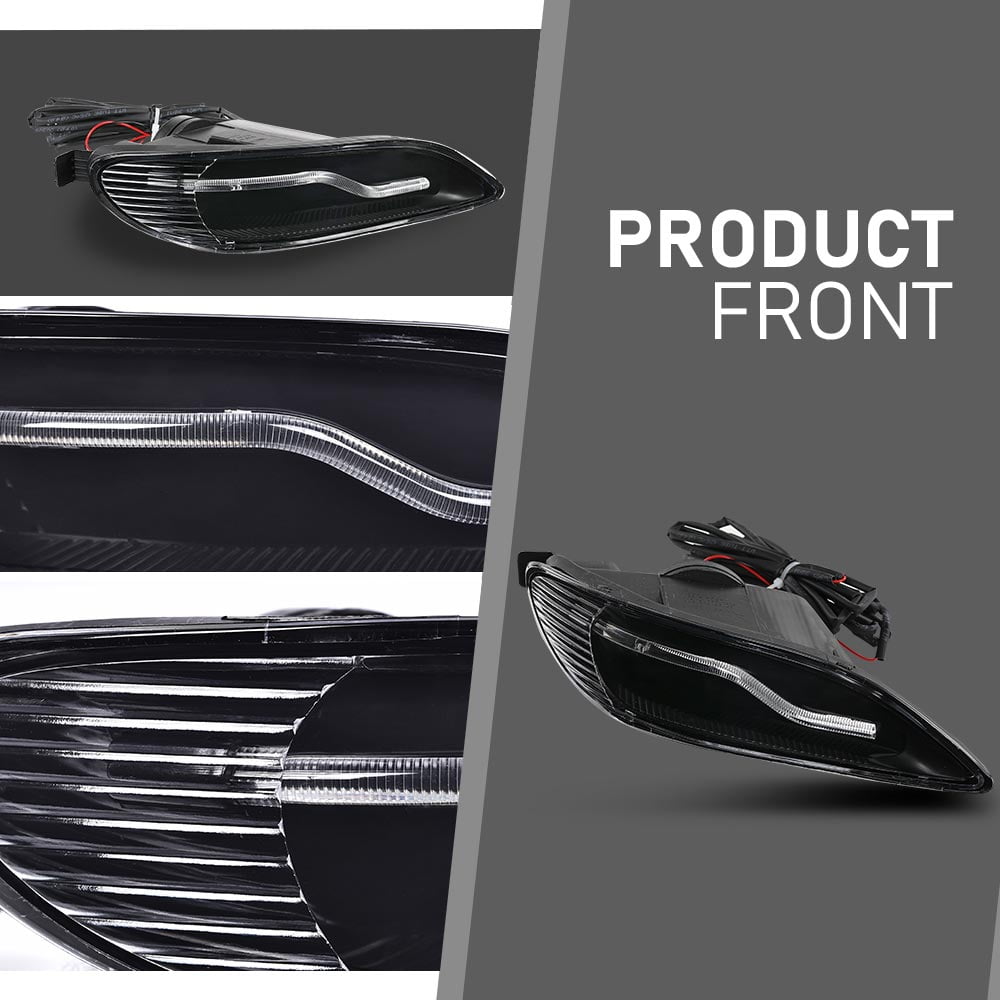 CROSSDESIGN Front LED Fog Lights Fit for Toyota Corolla 2001-2008 Camry 2002-2004 Fog Lamps