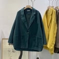 thumbnail image 1 of LOVZFMLL Vestes pour Femmes, Cardigan à Revers Uni, Veste de Complet, 1 of 5