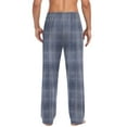 thumbnail image 5 of purcolt Mens Plaid Pajama Pants Drawstring Elastic Waist Lightweight Sleep Pants Lounge Pants Sleepwear PJ Bottoms with Pockets, 5 of 7