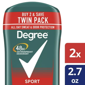 Degree Men 48H Sports Odor Protection Antiperspirant Deodorant 2.7 oz Twin Pack