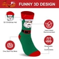 thumbnail image 2 of Funny Christmas Socks for Men Women Teens Boys - I Do It For The Ho's Holiday Novelty Fun Crew Funky Cute Crazy Silly 3D Hat and Beard Socks - Secret Santa Xmas Christmas Gifts Idea Stocking Stuffer, 2 of 5