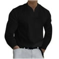thumbnail image 1 of Tops para hombre, camisas, blusas, elegantes, informales, camisas de manga larga, deportes sólidos, cuello en V, ropa de entrenamiento físico, camiseta, Top Odeerbi ODB-5, 1 of 8