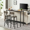 GNIXUU Bar Table and Chairs Set for 2, 3Piece Small Rectangle Pub