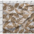 thumbnail image 2 of Soimoi Leaves Printed,Cuddle Minky Fabric, Sewing Fabric by The Yard 56 Inch Wide,Decorative Plush Soft Fabric, Baby Garments, Toys and Blankets, Brown, 2 of 5