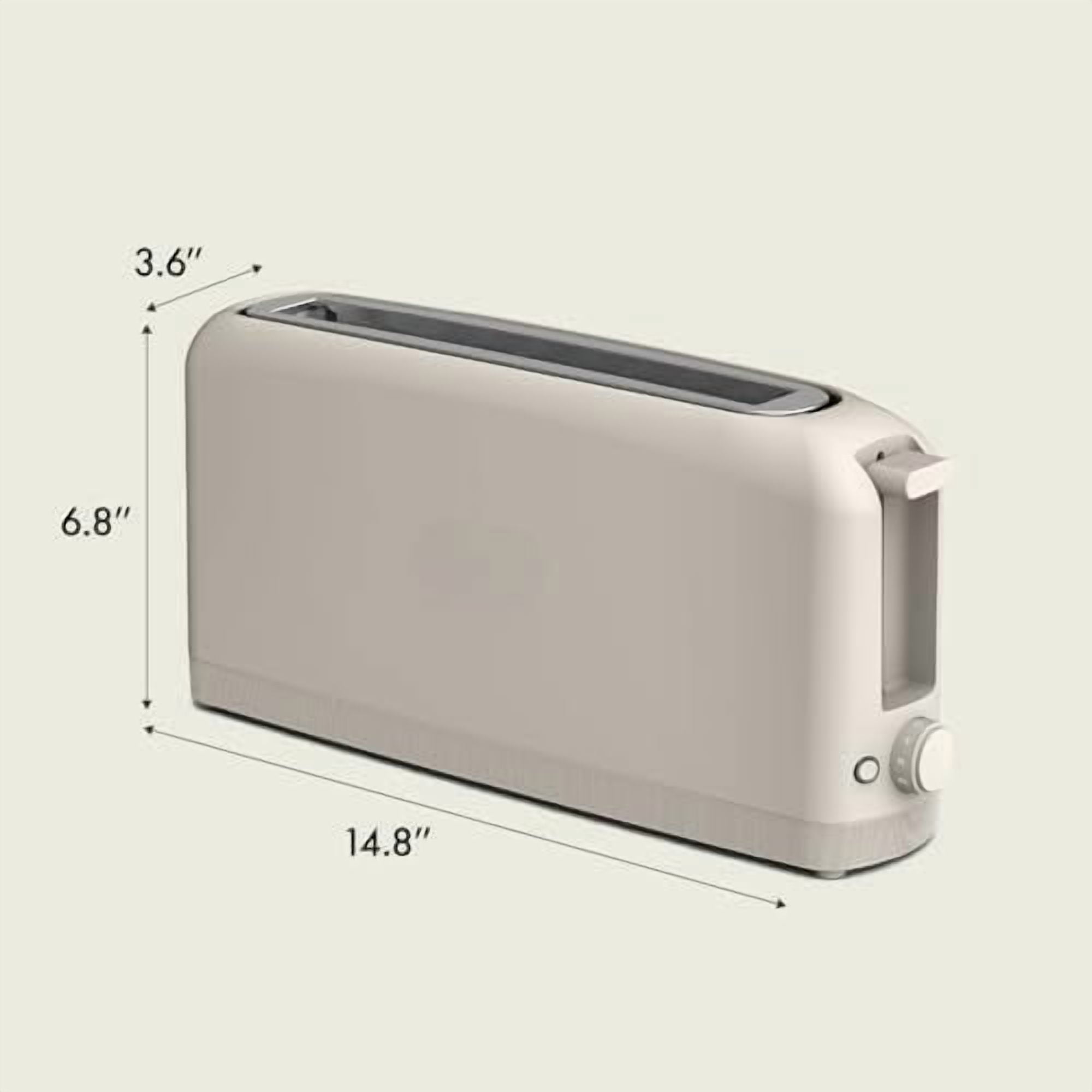2 Slice Slim Toaster, Fits-anywhere™ Kitchenware, 6 Setting Shade Control with Reheat & Cancel Buttons, Fits sourdough, 10” Long Slot, Anti Jam & Auto Shutoff, 900 Watt, Oatmilk