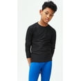 thumbnail image 2 of DEVOPS 3 Pack Youth Boys Compression Athletic Performance Baselayer Long Sleeve Shirts (X-Small, Black/Blue/Orange), 2 of 7