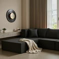 thumbnail image 3 of LUXAPA 140"Corduroy Sectional Sofa for Living Room, Comfy Cloud Couch with Movable Ottomans, Black, 3 of 8
